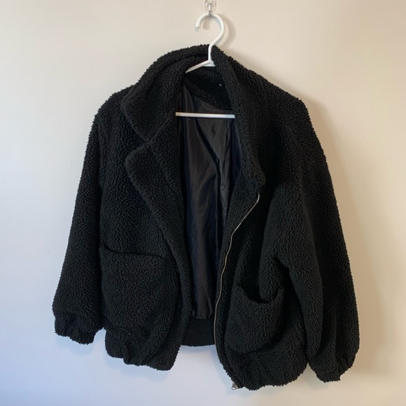 💜 2 for $30 / Black Teddy Bear Coat - Picture 1 of 4